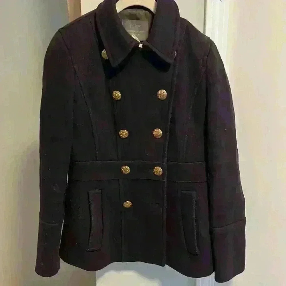 Jcrew Nello Gori stadium cloth navy blue peacoat